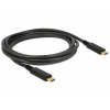 Delock Kábel USB-C USB-C ® zástrčka, USB-C ® zástrčka 2.00 m čierna 83668; 83668