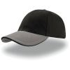 Atlantis Headwear Kšiltovka Liberty Sandwich, 6 panelová COT330005p5899-black grey/ UNI Šedá tmavá/černá