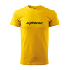 Sablio Tričko s potlačou Cyberpunk 2077 nápis - žluté 4XL