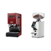 Gaggia Classic E24, red + Eureka Mignon Specialita Smart, CR white