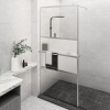 Zástěna do průchozí sprchy s policí chrom 90x195 cm ESG/hliník Stříbrná 3185496