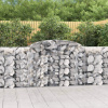 vidaXL Oblúkové gabiónové koše 4ks 300x50x100/120cm pozinkované železo