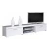 Cama Meble Tv stolík SAMBA 8 200 biely mat/biely lesk drevo 200 cm x 39 cm x 45 cm