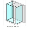 Jika PURE Walk-in Do priestoru 68x90x200cm,sklo číre Jika PerlaGlass+Spájací profil+Vzpera H2684280026681