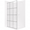 CERANO - Sprchová zástena Walk-in Onyx Round Ľ/P - 8 mm - guľatá vzpera - biela matná, industriálne sklo - 140x200 cm