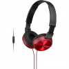 SONY sluchátka MDR-ZX310AP, handsfree, červené MDRZX310APR.CE7
