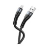 kábel XO NB209 MicroUSB-USB čierny (2A) (IXCABNB209MNEG)