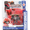 Takara-tomy Takara-tomy Transformers Adventure Tmc01 Jet Storm cm. 5,5 1:64 čierna žltá