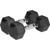 Rebel RBA-2325-07 Pogumované liatinové činky HEX 2 x 7 kg