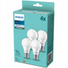 Philips 8718699694968 LED žiarovka E27 10W/75W 1055lm A60 4000K 4-set