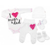 Baby Nellys Súpravička do pôrodnice I love mom & dad, veľ. 62, holka, 62 (2-3m)