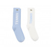 Ponožky Lacoste Ribbed 2P - blue/white/blue - Viacfarebný (35-38)
