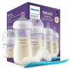 Avent Philips SCD837/12 sada 3 fľašiek Natural + kefka
