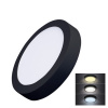 Solight WD172-B Stropný mini panel LED 18W, 1530lm, 3000K/4000K/6000K, okrúhly, IP20, čierna