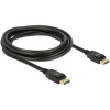 Delock DisplayPort prepojovací kábel Konektor DisplayPort, Konektor DisplayPort 3.00 m čierna 83807 pozlátené kontakty Kábel DisplayPort; 83807