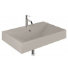 Kludi Resa Umývadlo 81x51 cm, s prepadom, s otvorom na batériu, matná pieskovo sivá 59WW81O2