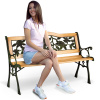 Lavica s operadlom, drevo, 123 x 48 cm