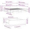 vidaXL Posteľný rám so zásuvkami hnedý dub 200x200 cm kompozitné drevo - Hnedá - 200600-134328