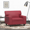 vidaXL Kreslo vínovo-červené 60 cm umelá koža - Červená - 86357-40724