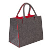 DEMA Plstená taška 35x20x28 cm Shopper L antracit/červená 39051D