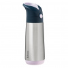 b.box Termoska na pitie so slamkou 500 ml - indigo ružová