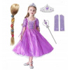 Dievčenský kostým - Rapunzel Dress Accessories Set Peruka 134/140 (Dievčenský kostým - Rapunzel Dress Accessories Set Peruka 134/140)