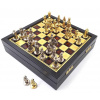 Exkluzívny kovový šachový set Macedónska dynastia - Šachovnica 20x20cm - SK1