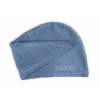 Bavlnený froté turban do sauny a wellness Comfort tmavo modrý