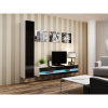 Cama Meble Obývačka VIGO NEW 9, biely mat/čierny lesk