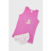 Jadea Komplet dievčenské tielko a nohavičky Sweet Girl ružovo-biela 3/4