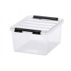 Úložný box, plastový, 2 l, čierne úchytky, SMARTSTORE 