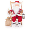 Dekorácia MagicHome Vianoce, Santa, sediaci, 46 cm