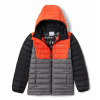 Columbia Powder Lite Boys Hooded Jacket Chlapčenská Bunda Farba: City Grey, Red Quartz, Black, Veľkosť (Detské oblečenie): 164 1802901023