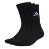 adidas Cushioned Crew Socks 3 Pairs Juniors Black/White 2 - 3.5