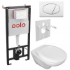 Alcadrain Set modulu do sádrokartonu, WC EBS Diana New, sedátka a tlačítka, bílá M70 1 set