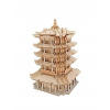 Stavebnica Woodcraft - Yellow Crane Tower, drevená