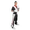 TOP TEN T-Shirt, V-Neck for kickboxing “Kickboxing” - white-red, size S Size: XL, 190 cm, Color: Black - White