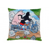 Polštář Kocour Mikeš motorka 30x30cm