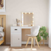 zahrada-XL Toaletný stolík s LED svetlami biely 90x42x132,5 cm 834970