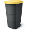 Prosperplast popolnica Wheeler 110 l antracit se žlutým víkem
