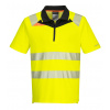 PORTWEST HI-VIS DX412 / Reflexná strečová polokošeľa - HV žltá/čierna XL