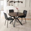 Mebel Elite Stôl LUKAS 100-250 cm, orech/čierna