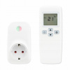 Zásuvkový termostat + PILOT Indual 230V, regulátor teploty (Zásuvkový termostat s REMOTE, zásuvkový regulátor, termostat s diaľkovým ovládaním)