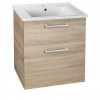 Aqualine Vega Umývadlová skrinka 62x72,6x43,8 cm, dub platina VG863