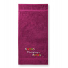 Uterák/osuška s výšivkou vzor Kristián folk - vlastný text Farba: 43-fuchsia, Rozmer: Osuška 140x70cm