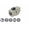 Samorezný keystone Solarix CAT6A STP RJ45 SXKJ-10G-STP-BK-SA Component Level a 4PPoE certifikácia 25286902