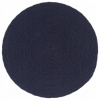 Okrúhle bavlnené podložky VidaXL 133851, 38 cm, tmavomodré, 6 ks
