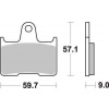 Brzdové destičky DP Brakes zadní KAWASAKI ZX-14 Ninja (ZX 1400) rok 09-15