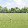 zahrada-XL Plot s stĺpmi Strieborná 1 x 10 m Ocel potiahnutá PVC 3353341