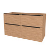 Mereo Mailo, kúpeľňová skrinka 121 cm, čierne madlo, Multidecor, Light Select Walnut CN593SBLSW1